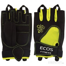 Перчатки для фитнеса, женские, цвет -желто-черные, размер: S, модель: SB-16-1728