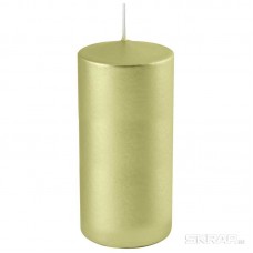 Свеча столбик 56*120мм лакированная золото-сатин