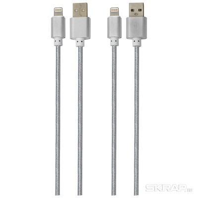 Кабель Energy ET-01 USB/Lightning, цвет - серебро