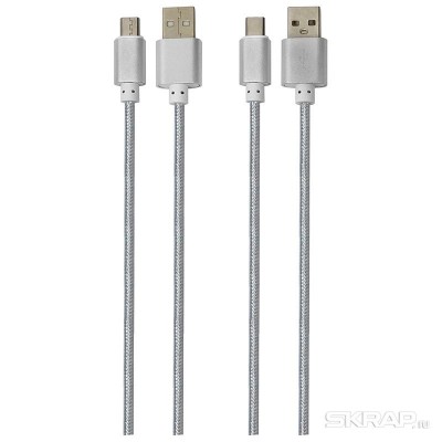 Кабель Energy ET-01 USB/Type-C, цвет - серебро