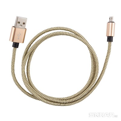 Кабель Energy ET-02 USB/MicroUSB, цвет - золотой