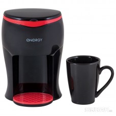Кофеварка ENERGY EN-607 черная, 200 Вт, 1 чашка