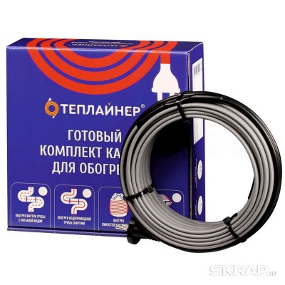 Секция нагревательная кабельная ТЕПЛАЙНЕР КСН-16, 80 Вт, 5 м