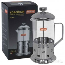 Чайник/кофейник (кофе-пресс) Caffè, B535-1000ML, стеклянный, 1000 мл, в корп из нерж стали