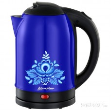 Чайник МАТРЁНА MA-005 электрический (2,0 л) стальной синий гжель