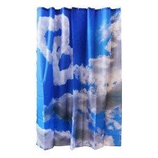 Занавеска для ванной Рыжий кот Curtain-Clouds "Облака", полиэстер, размер 180*180 см