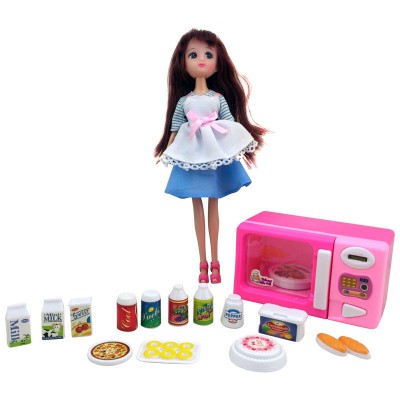Игрушка набор: кукла + микроволновая печка + продукты Krutti DS02-2