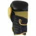 Перчатки боксерские детские BG-2574BG-8, 8 унций, Кожа, цвет: Черный с золотом