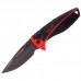 Нож туристический складной в чехле EX-SHB01R т.м. ECOS, двухкомпонентная рукоятка, черно-красный