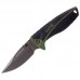 Нож туристический складной в чехле EX-SHB01G т.м. ECOS, двухкомпонентная рукоятка, черно-зеленый
