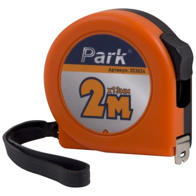 Рулетка Park с фиксатором, пластиковый корпус, 2мx13мм TM24-2013