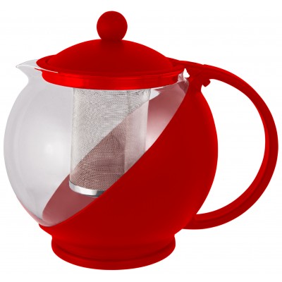 Чайник заварочный, VARIATO, объем: 1,2 л, пластик корпус, фильтр из нерж стали, цвета в ассорт.
