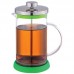 Чайник/кофейник (кофе-пресс) стеклянный, серия Verde, 350 мл, цвет - зеленый