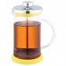 Чайник/кофейник (кофе-пресс) стеклянный, 800 мл, серия Flavo, цвет - жёлтый