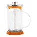 Чайник/кофейник (кофе-пресс) стеклянный, 1000 мл, серия - Arancio,  цвет - оранжевый