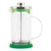 Чайник/кофейник (кофе-пресс) стеклянный, 1000 мл, серия Verde,  цвет - зеленый