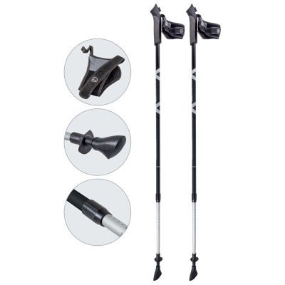 Алюминиевые телескопические палки для скандинавской ходьбы, AQD-B020 gray