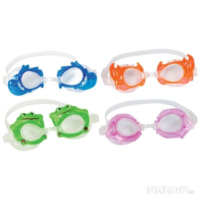 Очки для плавания детские (4 дизайна в виде морских животных), 21047 Bestway