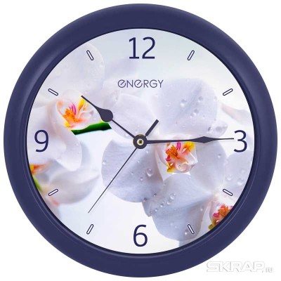 Часы настенные кварцевые ENERGY модель ЕС-110 орхидея