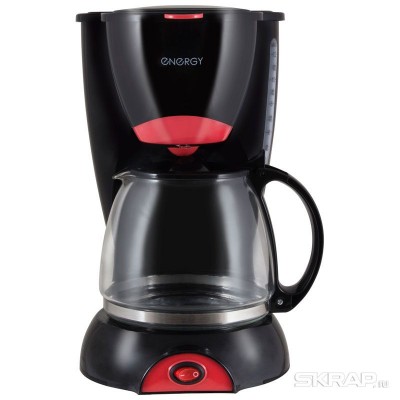 Кофеварка ENERGY EN-606 черная, 800 Вт, 10-12  чашек