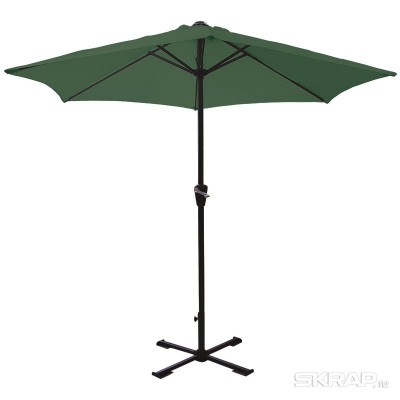 Зонт садовый GU-03 (зеленый) с крестообразным основанием