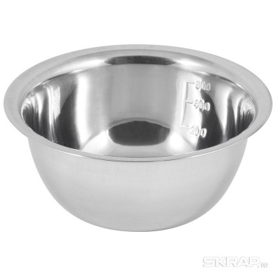 Миска Bowl-Roll-16, объем 0,8 л, из нерж стали, зеркальная полировка, диа 16 см