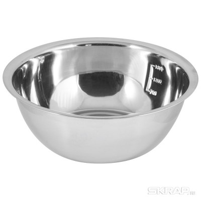 Миска Bowl-Roll-24, объем 2,5 л, из нерж стали, зеркальная полировка, диа 24 см