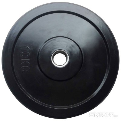 Бамперный диск для штанги 10кг. (черный)