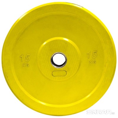 Бамперный диск для штанги 15кг. (цветной)