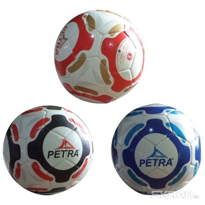Мяч футбольный PETRA 2013/22ABC (микс цветов в транспортной упаковке - по 8 штук каждого цвета, всего - 3 цвета)